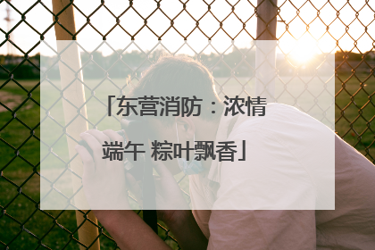 东营消防：浓情端午 粽叶飘香
