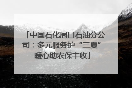 中国石化周口石油分公司：多元服务护“三夏” 暖心助农保丰收