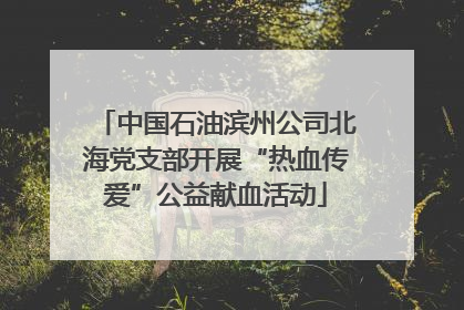 中国石油滨州公司北海党支部开展“热血传爱”公益献血活动