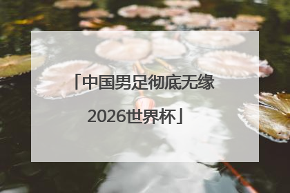 中国男足彻底无缘2026世界杯
