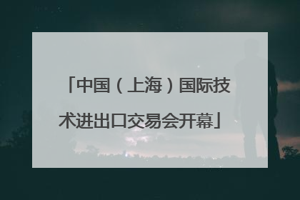 中国（上海）国际技术进出口交易会开幕