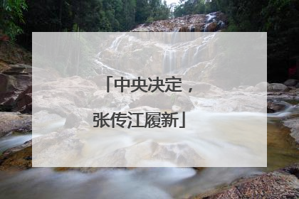中央决定，张传江履新