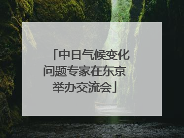 中日气候变化问题专家在东京举办交流会