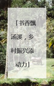书香飘汤溪，乡村振兴添动力