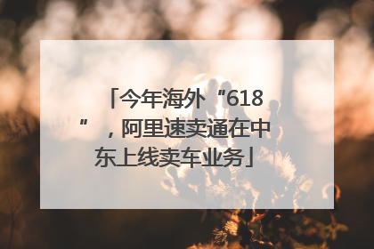 今年海外“618”，阿里速卖通在中东上线卖车业务