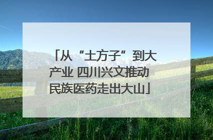 从“土方子”到大产业 四川兴文推动民族医药走出大山