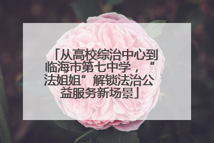 从高校综治中心到临海市第七中学，“法姐姐”解锁法治公益服务新场景