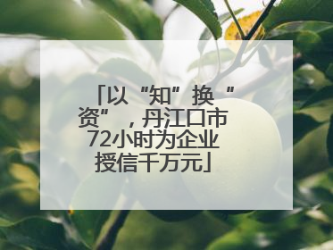 以“知”换“资”，丹江口市72小时为企业授信千万元