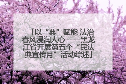 以“典”赋能 法治春风浸润人心——黑龙江省开展第五个“民法典宣传月”活动综述