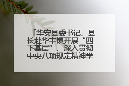 华安县委书记、县长赴华丰镇开展“四下基层”、深入贯彻中央八项规定精神学习教育工作调研