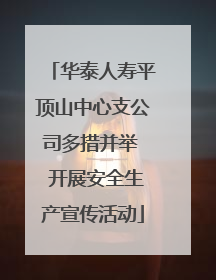 华泰人寿平顶山中心支公司多措并举  开展安全生产宣传活动