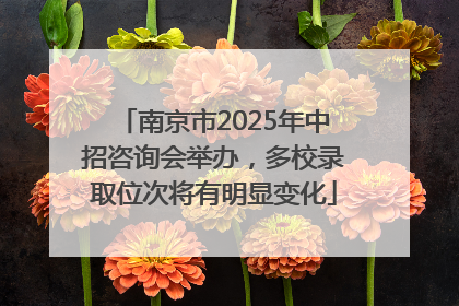 南京市2025年中招咨询会举办，多校录取位次将有明显变化