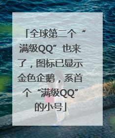 全球第二个“满级QQ”也来了，图标已显示金色企鹅，系首个“满级QQ”的小号