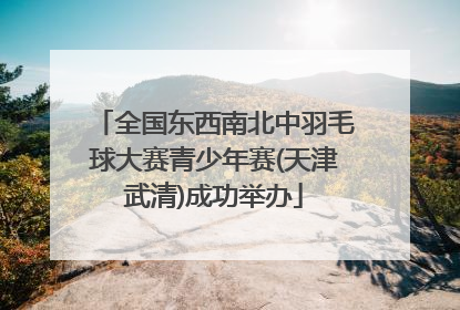 全国东西南北中羽毛球大赛青少年赛(天津武清)成功举办
