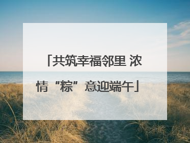 共筑幸福邻里 浓情“粽”意迎端午