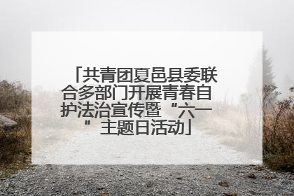 共青团夏邑县委联合多部门开展青春自护法治宣传暨“六一”主题日活动
