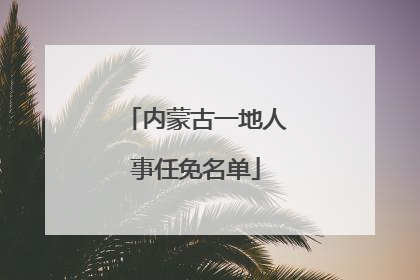 内蒙古一地人事任免名单