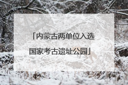 内蒙古两单位入选国家考古遗址公园