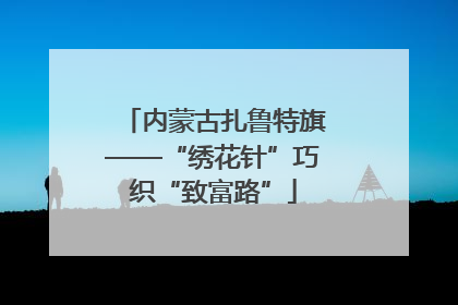内蒙古扎鲁特旗——“绣花针”巧织“致富路”
