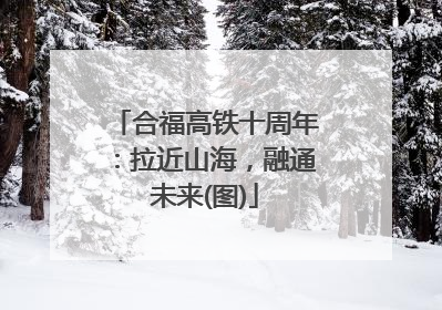 合福高铁十周年：拉近山海，融通未来(图)