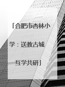 合肥市杏林小学：送教古城 互学共研