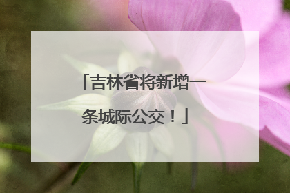 吉林省将新增一条城际公交！