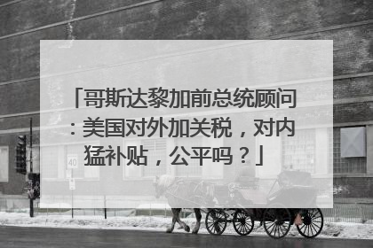 哥斯达黎加前总统顾问：美国对外加关税，对内猛补贴，公平吗？