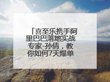 喜至乐携手阿里巴巴落地实战专家-孙倩，教你如何7天爆单逆袭跨境电商