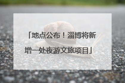 地点公布！淄博将新增一处夜游文旅项目