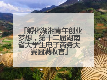 孵化湖湘青年创业梦想，第十二届湖南省大学生电子商务大赛圆满收官
