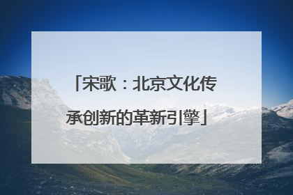 宋歌：北京文化传承创新的革新引擎