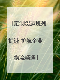 定制货运班列提速 护航企业物流畅通