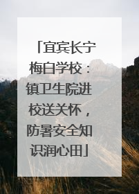 宜宾长宁梅白学校：镇卫生院进校送关怀，防暑安全知识润心田