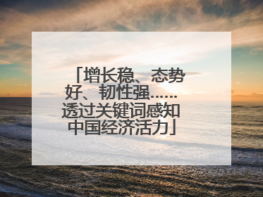 增长稳、态势好、韧性强……透过关键词感知中国经济活力