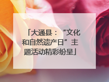 大通县：“文化和自然遗产日”主题活动精彩纷呈