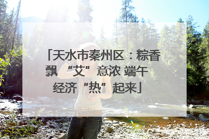 天水市秦州区：粽香飘 “艾”意浓 端午经济“热”起来