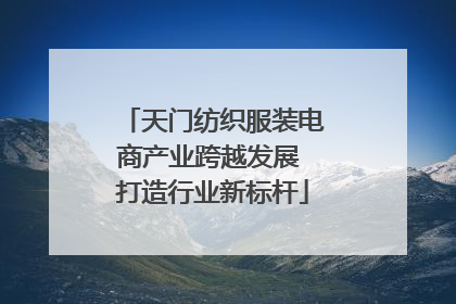 天门纺织服装电商产业跨越发展 打造行业新标杆