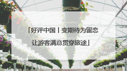 好评中国丨变期待为留恋 让游客满意贯穿旅途
