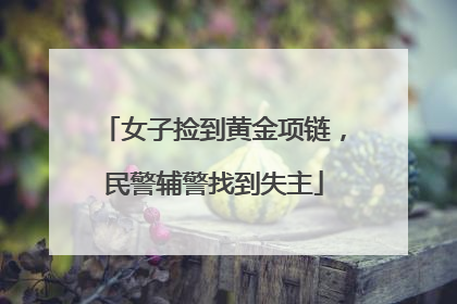 女子捡到黄金项链，民警辅警找到失主