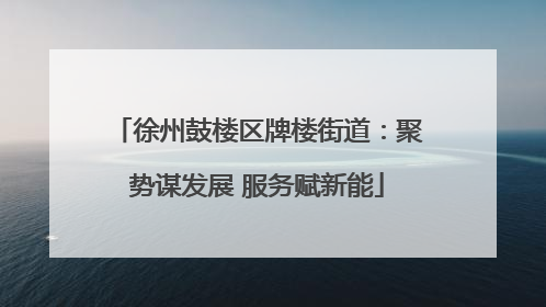 徐州鼓楼区牌楼街道：聚势谋发展 服务赋新能