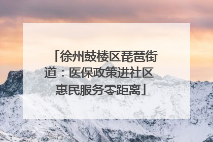 徐州鼓楼区琵琶街道：医保政策进社区 惠民服务零距离
