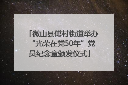 微山县傅村街道举办“光荣在党50年”党员纪念章颁发仪式