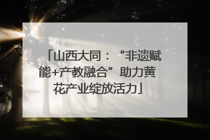 山西大同：“非遗赋能+产教融合”助力黄花产业绽放活力