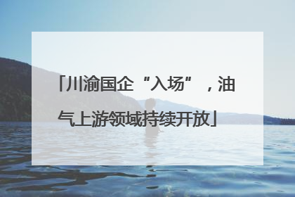 川渝国企“入场”，油气上游领域持续开放