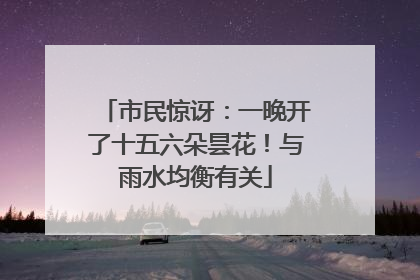 市民惊讶：一晚开了十五六朵昙花！与雨水均衡有关