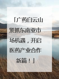 广药白云山紧抓东南亚市场机遇，开启医药产业合作新篇！