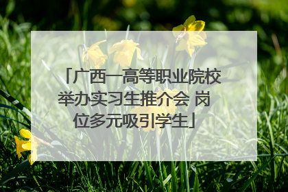 广西一高等职业院校举办实习生推介会 岗位多元吸引学生