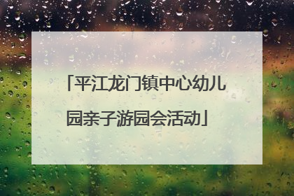 平江龙门镇中心幼儿园亲子游园会活动