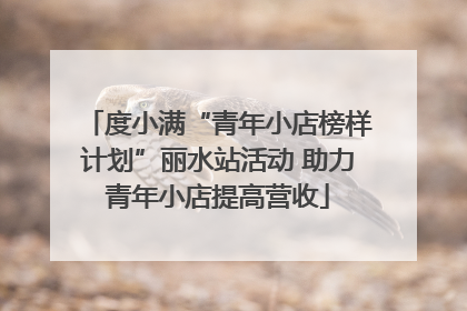 度小满“青年小店榜样计划”丽水站活动 助力青年小店提高营收