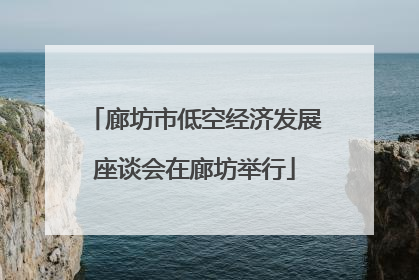 廊坊市低空经济发展座谈会在廊坊举行
